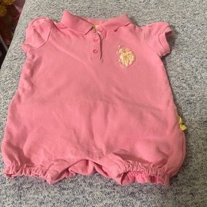 Pink polo outfit , 3 months . Really cute with ruffle on booty